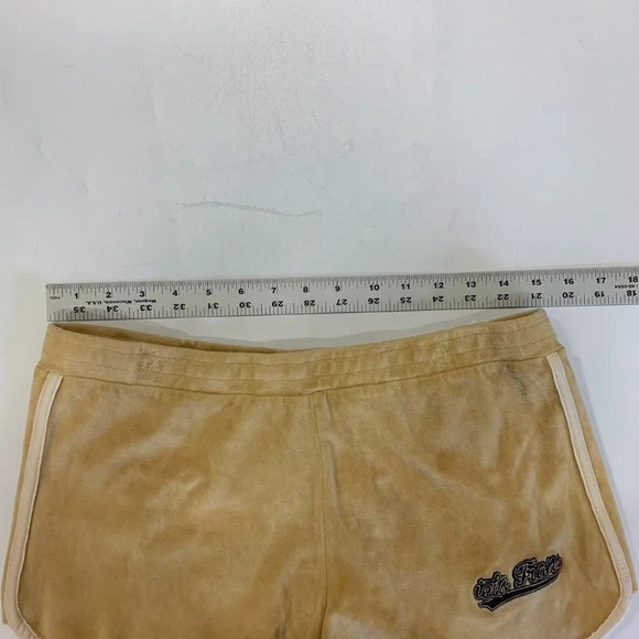 Iets Frans Women's Velour Logo Runner Shorts In Tawny Port Size L NWT - Picture 9 of 12